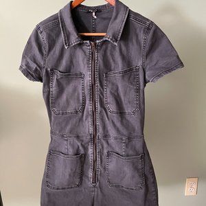 Free People Romper, Dark Gray, Size 10 - Stretchy!